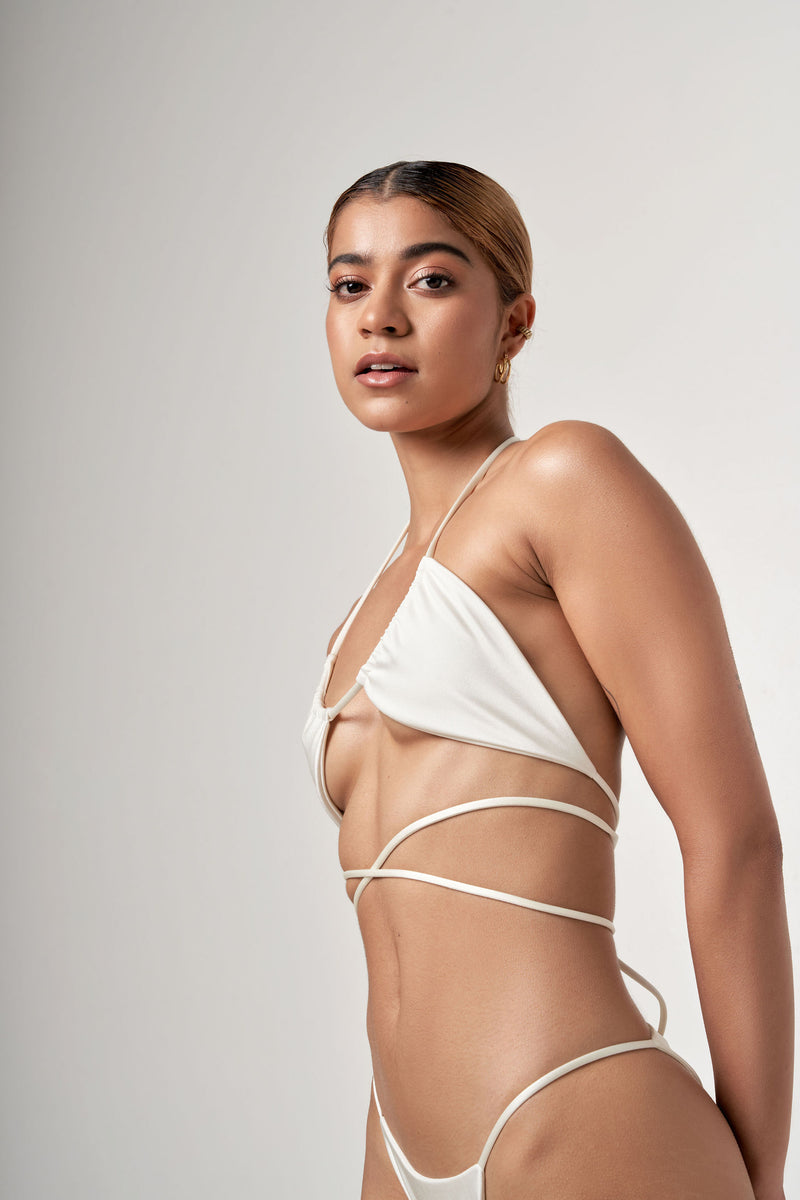 Women's White Bikini Top 